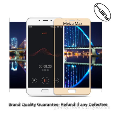 HUYSHE 9h 0.33mm 2.5D full cover tempered glass for Meizu M3 Max screen protector edge to edge